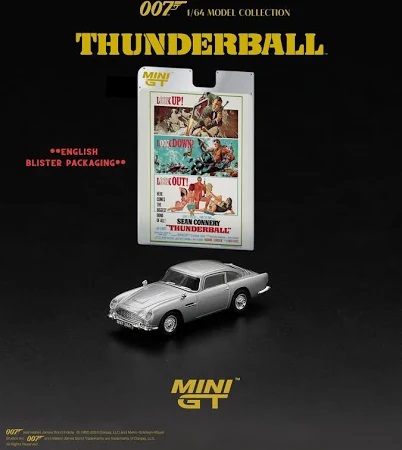 MiniGT MGT00901-007E James Bond (Thunderball Movie) Aston Martin DB5 1:64 Very High Detail Diecast Model